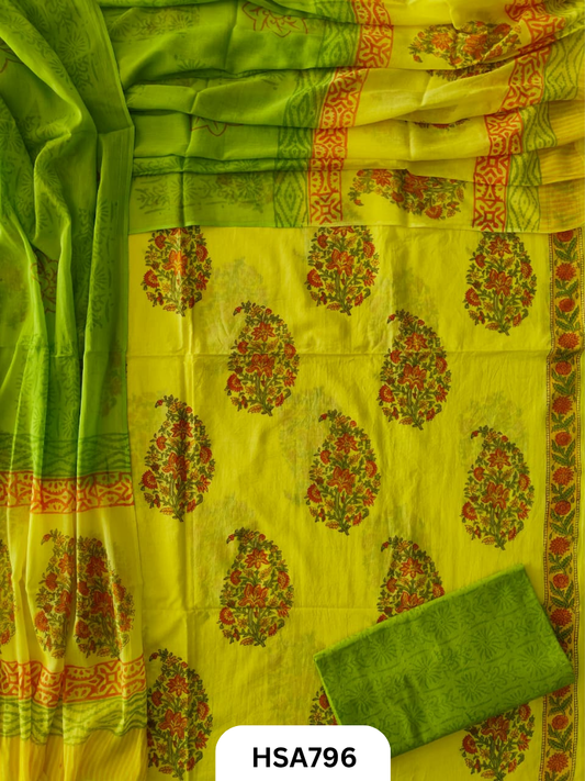 Exclusive Sanganer Handblock Print Salwar Suit 3pcs