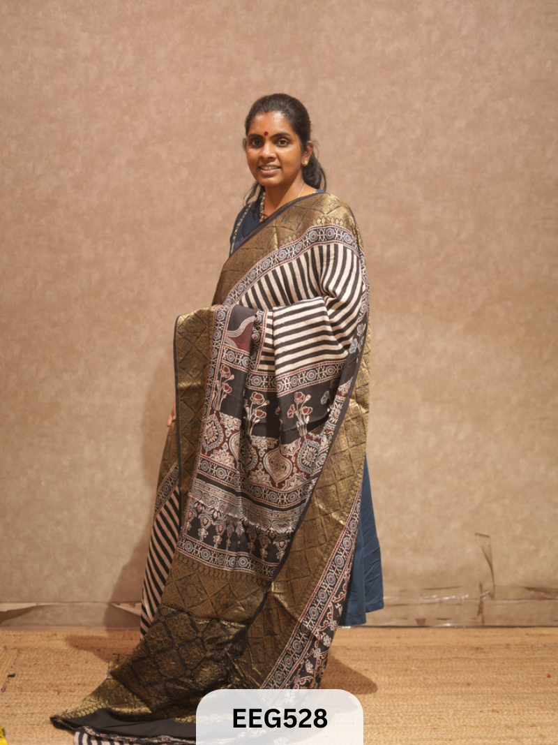 AJRAKH DOLA SILK SAREE