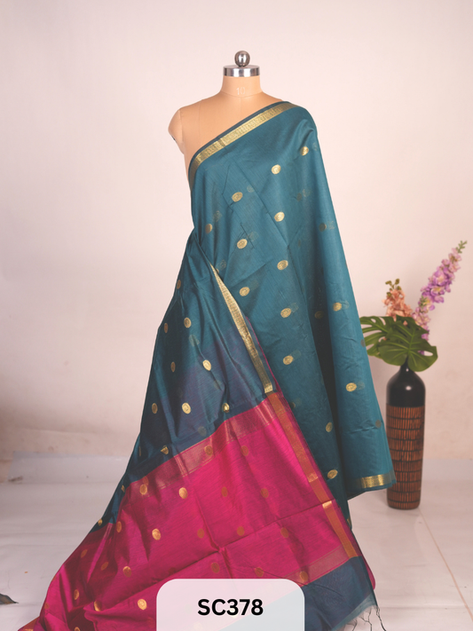 CHANDERI INSPIRED MAHESWARI SAREE