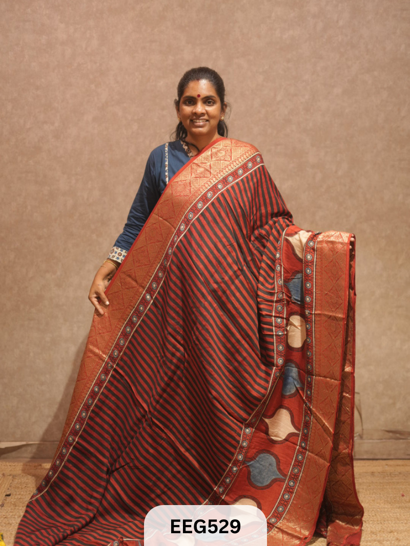 AJRAKH DOLA SILK SAREE