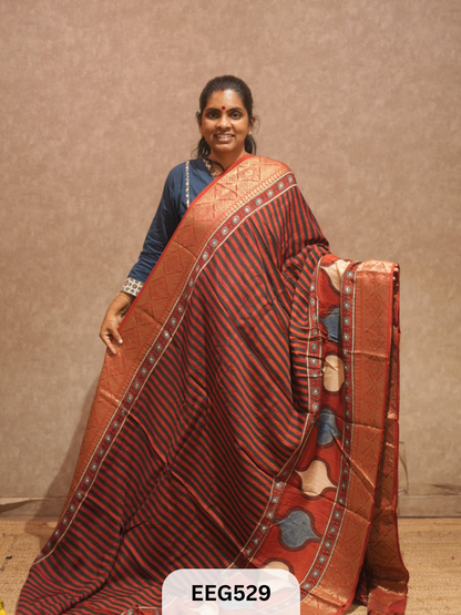 AJRAKH DOLA SILK SAREE