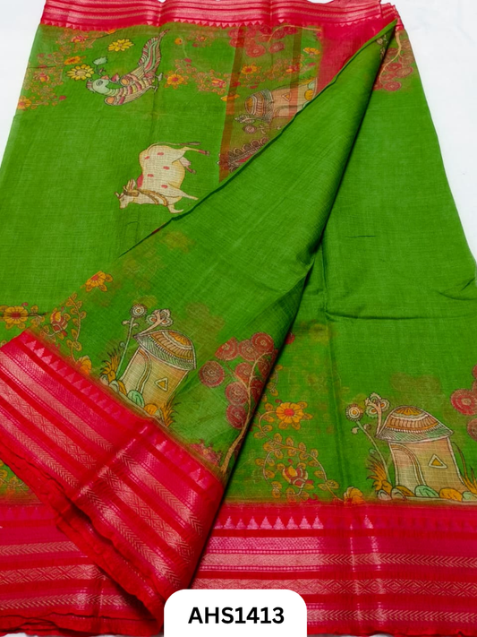 Pure Kota Cotton Digital Print Saree