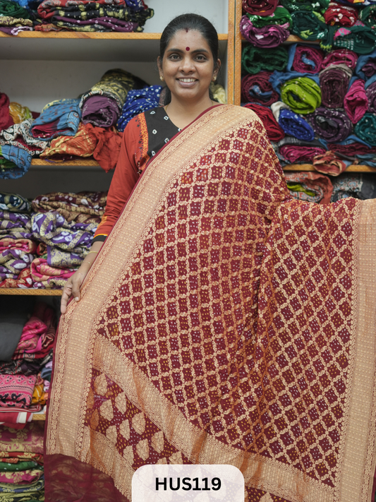 PURE KHADDI GEORGETTE DUPPATTA