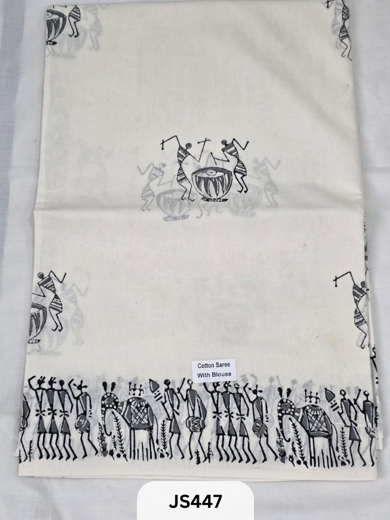 Premium Soft Mul Cotton-Handblock Sarees