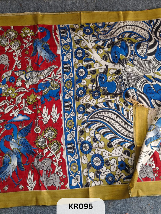PURE NATURAL KALAMKARI CHENNURI SILK