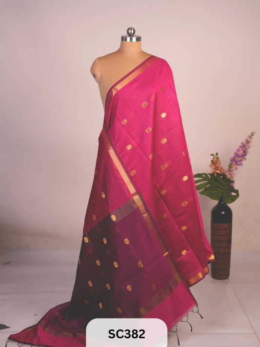 CHANDERI INSPIRED MAHESWARI SAREE
