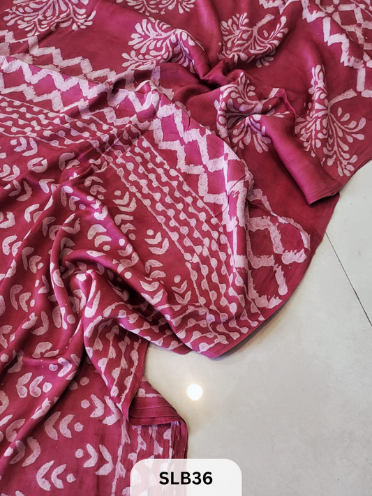 NASPHAL AJRAKH VANASPATHI MODAL HANDBLOCK PRINT SAREE