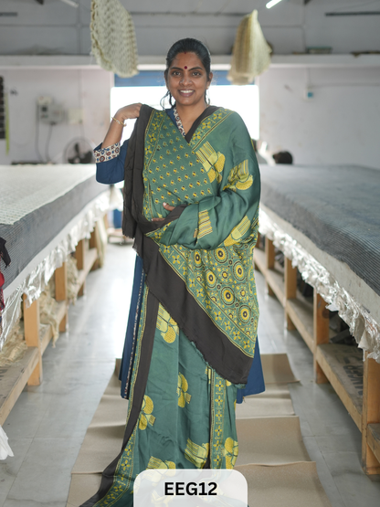 AJRAKH MODAL SAREE