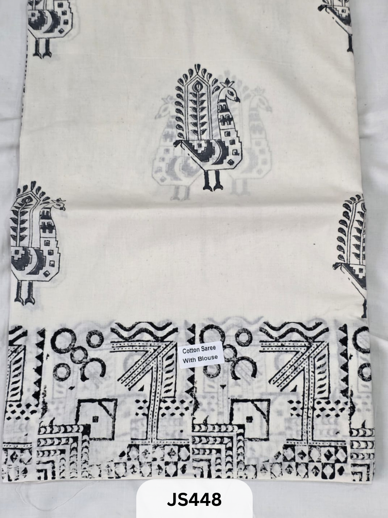 Premium Soft Mul Cotton-Handblock Sarees