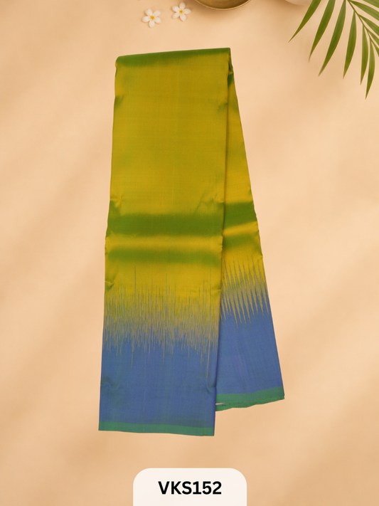 PURE KANCHIPURAM SOFT SILK TOPMATERIAL 2.4MTRS + 30CM
