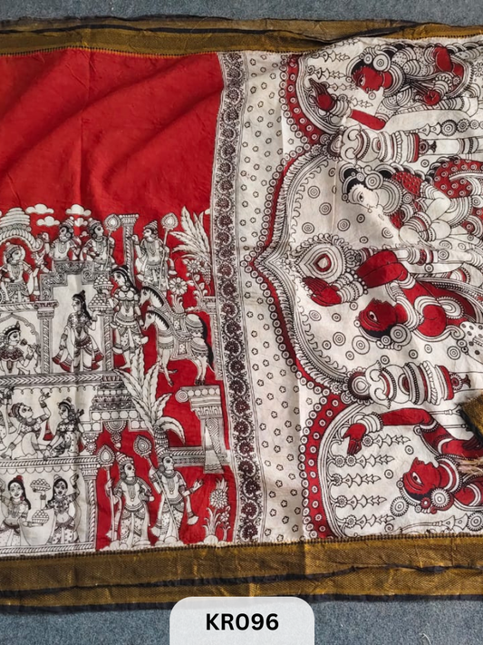 PURE NATURAL KALAMKARI CHENNURI SILK