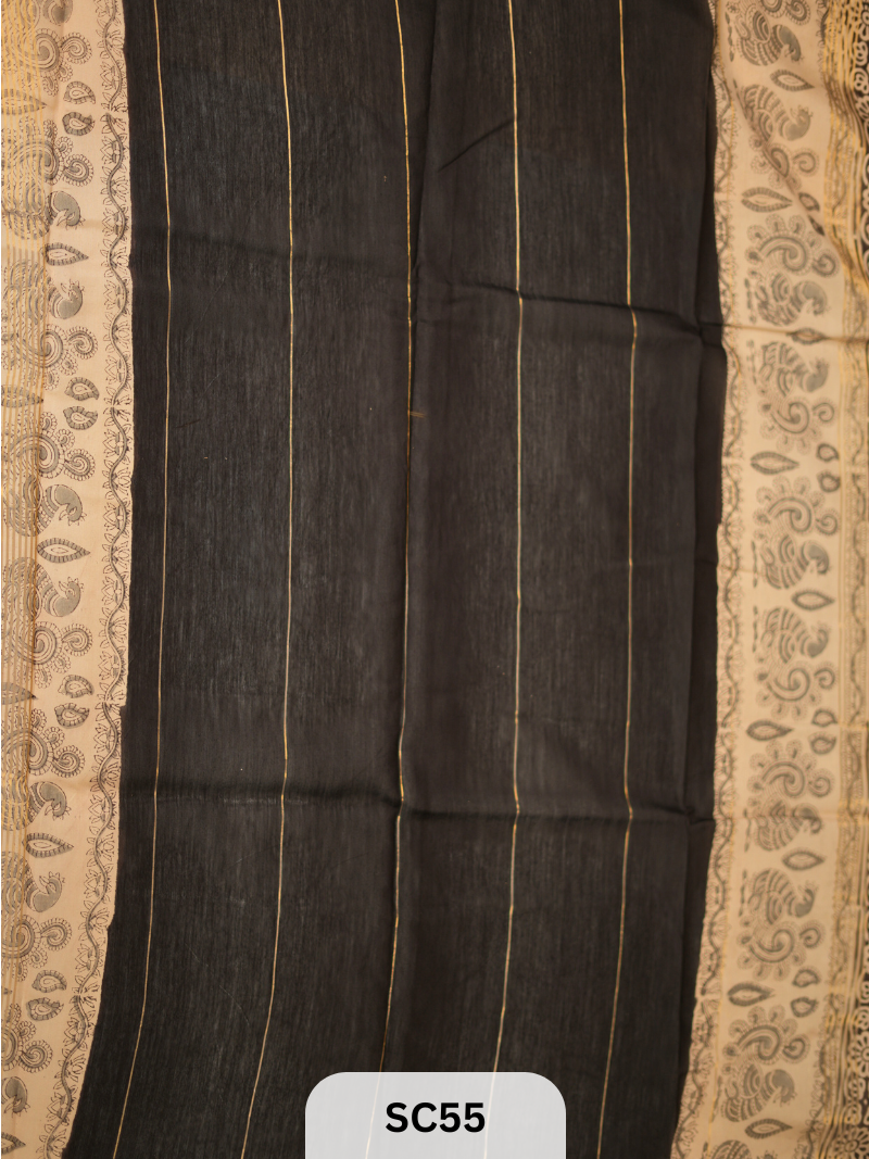 Maheshwari Silk Saree  Handblock Print