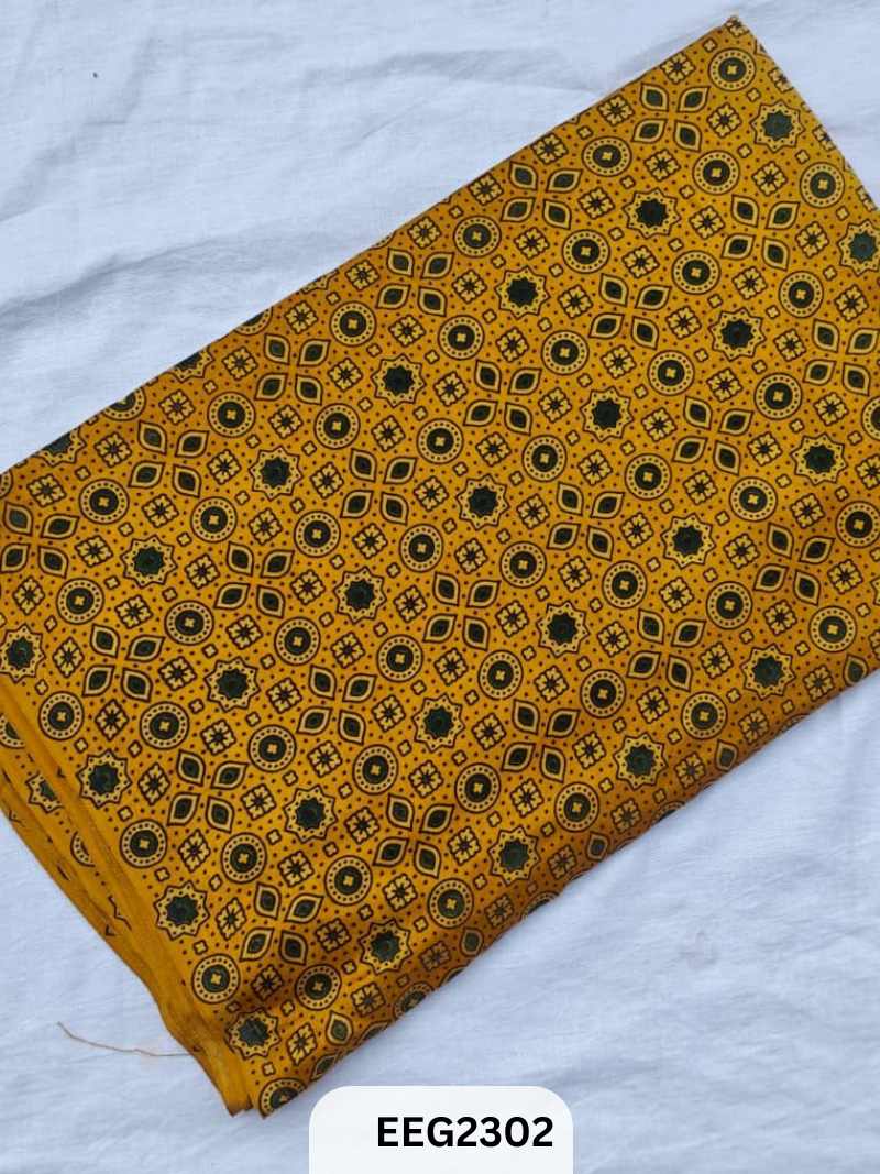 MASHRU AJRAKH FABRIC  PRINT-1 MTR