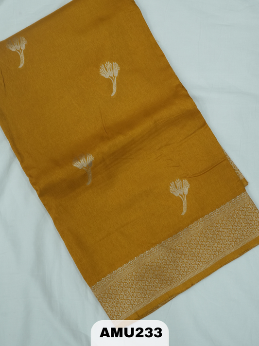 BANARAS RUSSIAN SILK SAREE WITH PRINTED