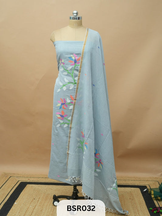 MUSLIN JAMDHANI PAITHANI TOP & DUPATTA | HANDLOOM