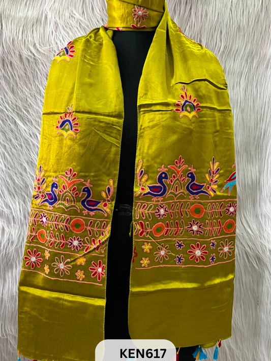 MUSHRU HAND AARI WORK STOLE