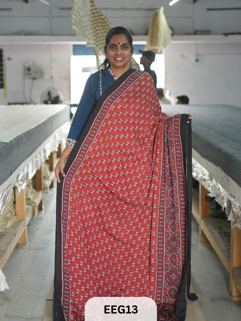 AJRAKH MODAL SAREE