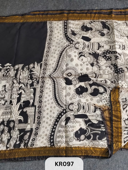 PURE NATURAL KALAMKARI CHENNURI SILK