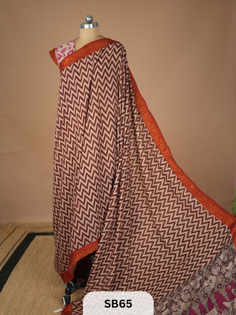 SUNGUDI X KALAMKARI SAREE