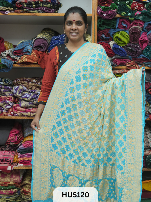PURE KHADDI GEORGETTE DUPPATTA