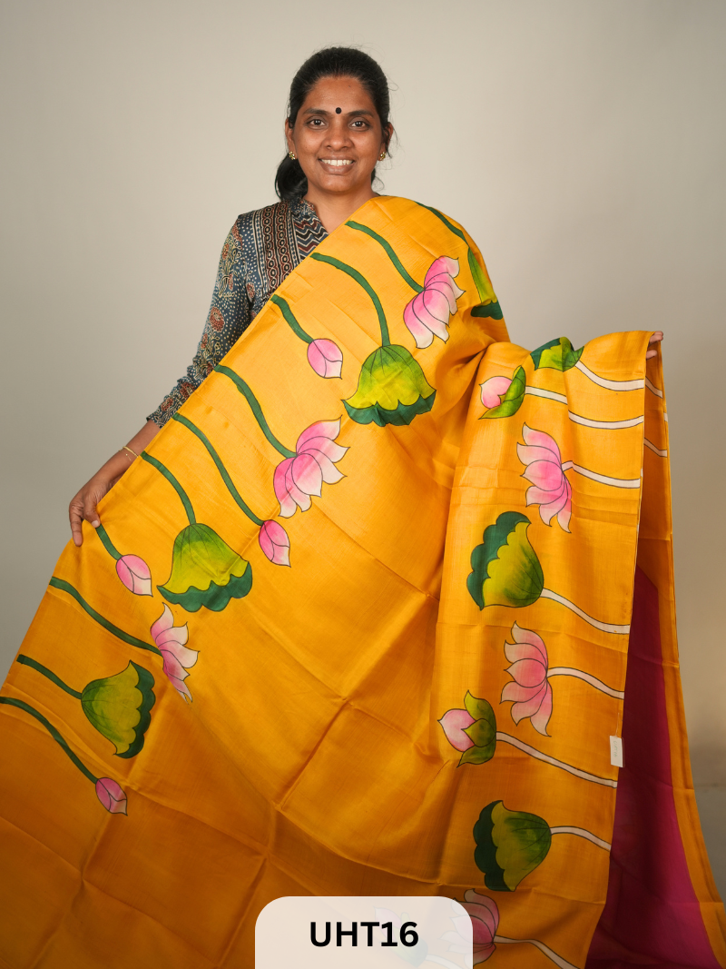 PURE MURSHIDABAD HANDPAINTED SAREE