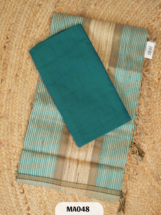 Handloom Maheswari Silk Pattu Salwar with Ghicha Jute Work Dupatta Saree Story with Shanmuga Priya