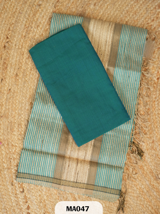 Handloom Maheswari Silk Pattu Salwar with Ghicha Jute Work Dupatta Saree Story with Shanmuga Priya