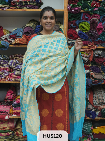 PURE KHADDI GEORGETTE DUPPATTA