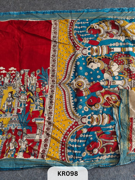 PURE NATURAL KALAMKARI CHENNURI SILK