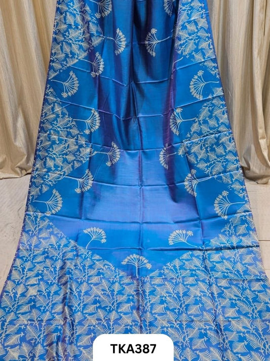 Murshidabad Silk Hand Painted Saree