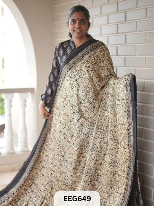 AJRAKH MODAL SAREE - JACKPOT
