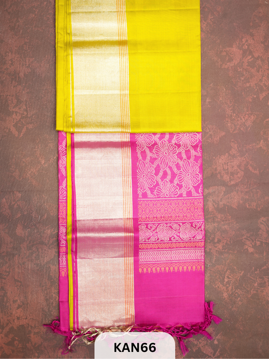 KANCHIPURAM HANDLOOM PURE SOFT SILK