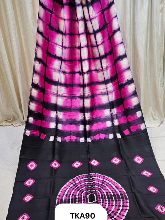 Pure Bishnupuri Silk - Shibori work saree