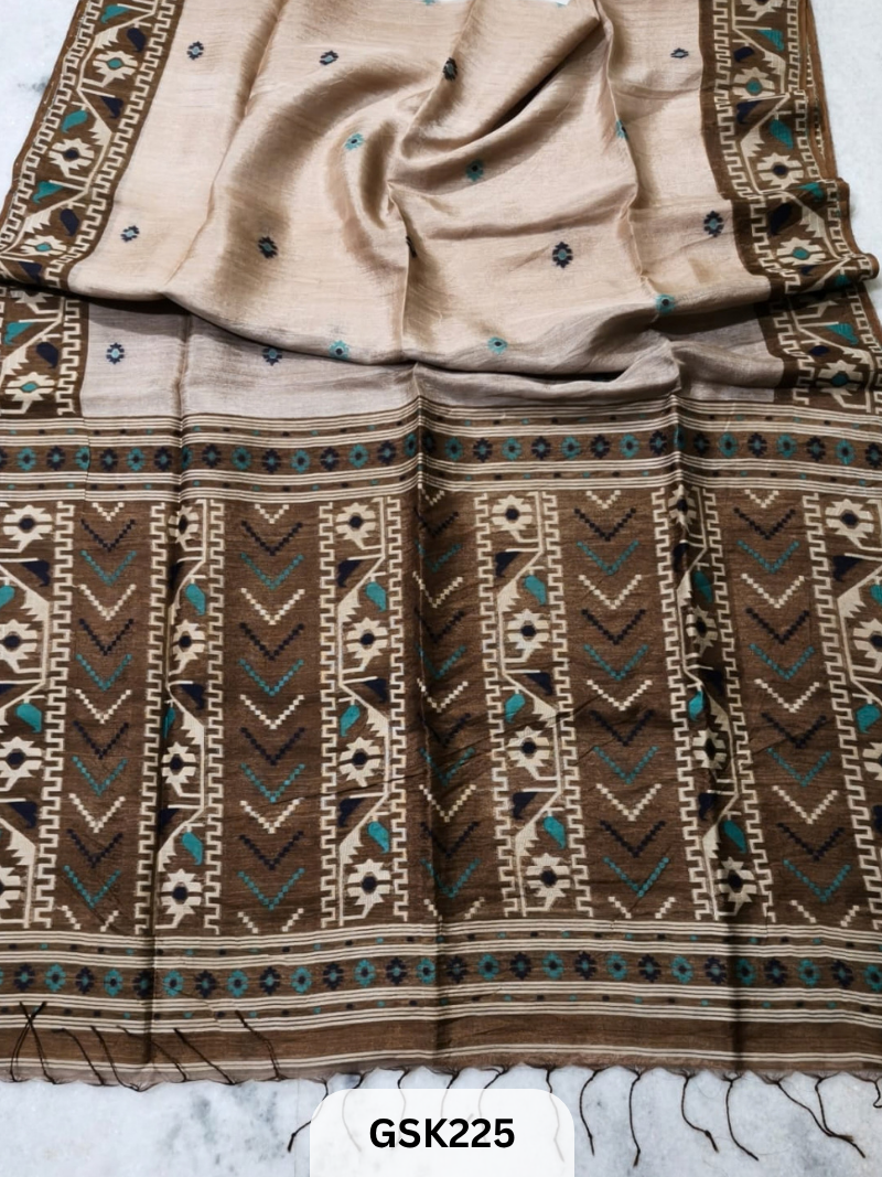 Premium Handloom Semi Tussar saree
