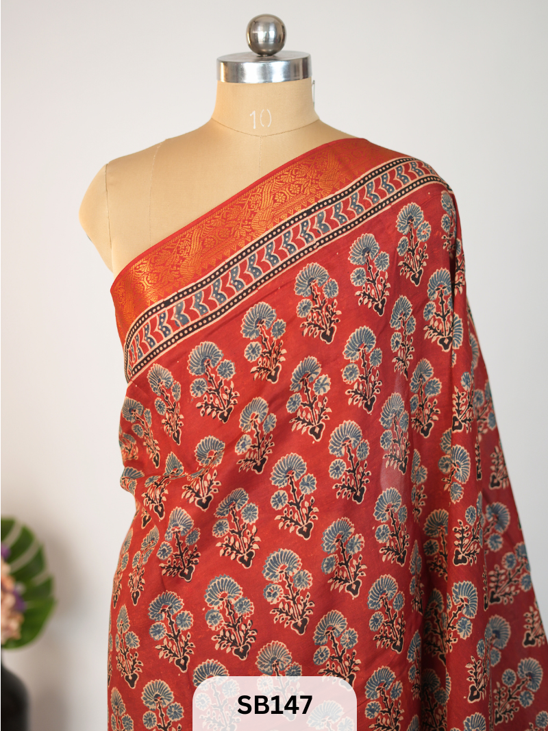CHENNURI SILK WITH KANCHI BORDER