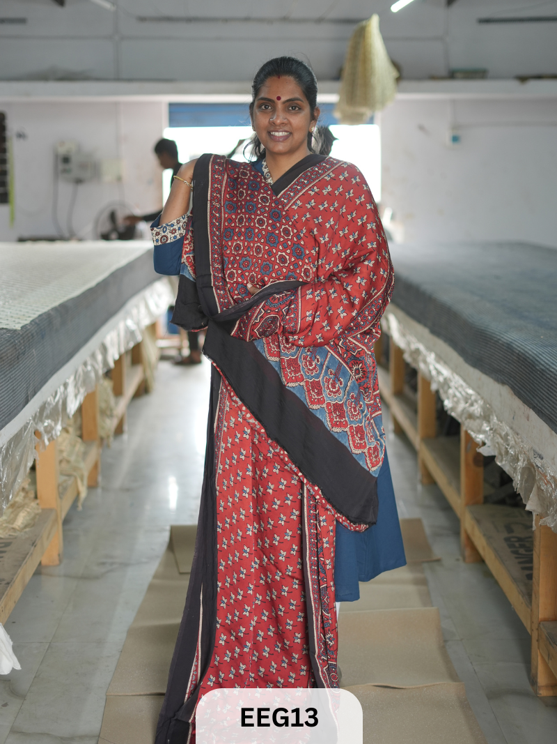 AJRAKH MODAL SAREE