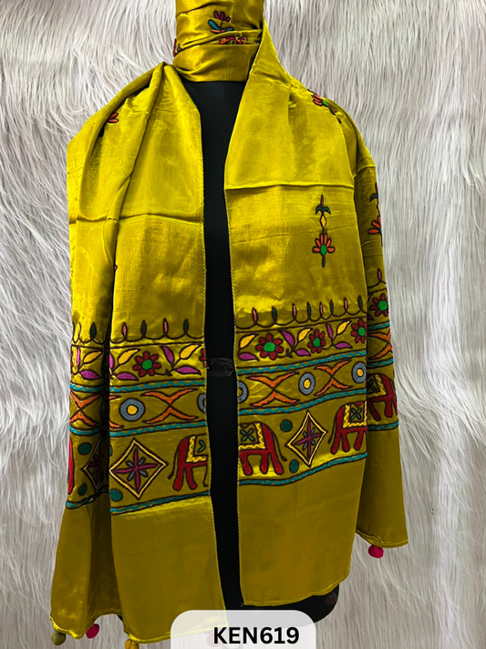MUSHRU HAND AARI WORK STOLE