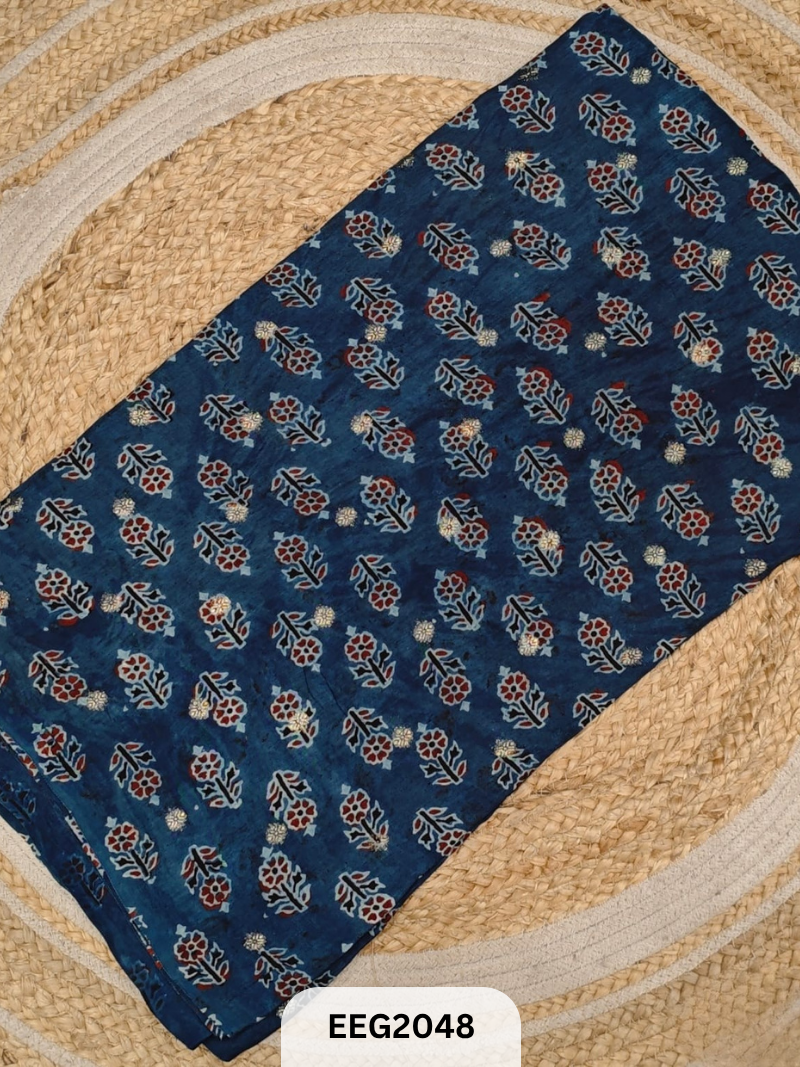 DOLA SILK AJRAKH FABRIC-1MTR