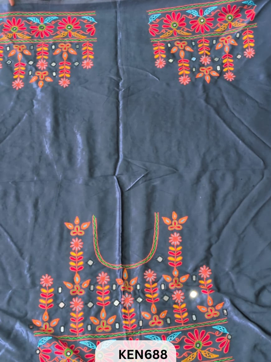 MASHRUSILK HAND AARIWORK UNSTITCHED BLOUSEPIECE