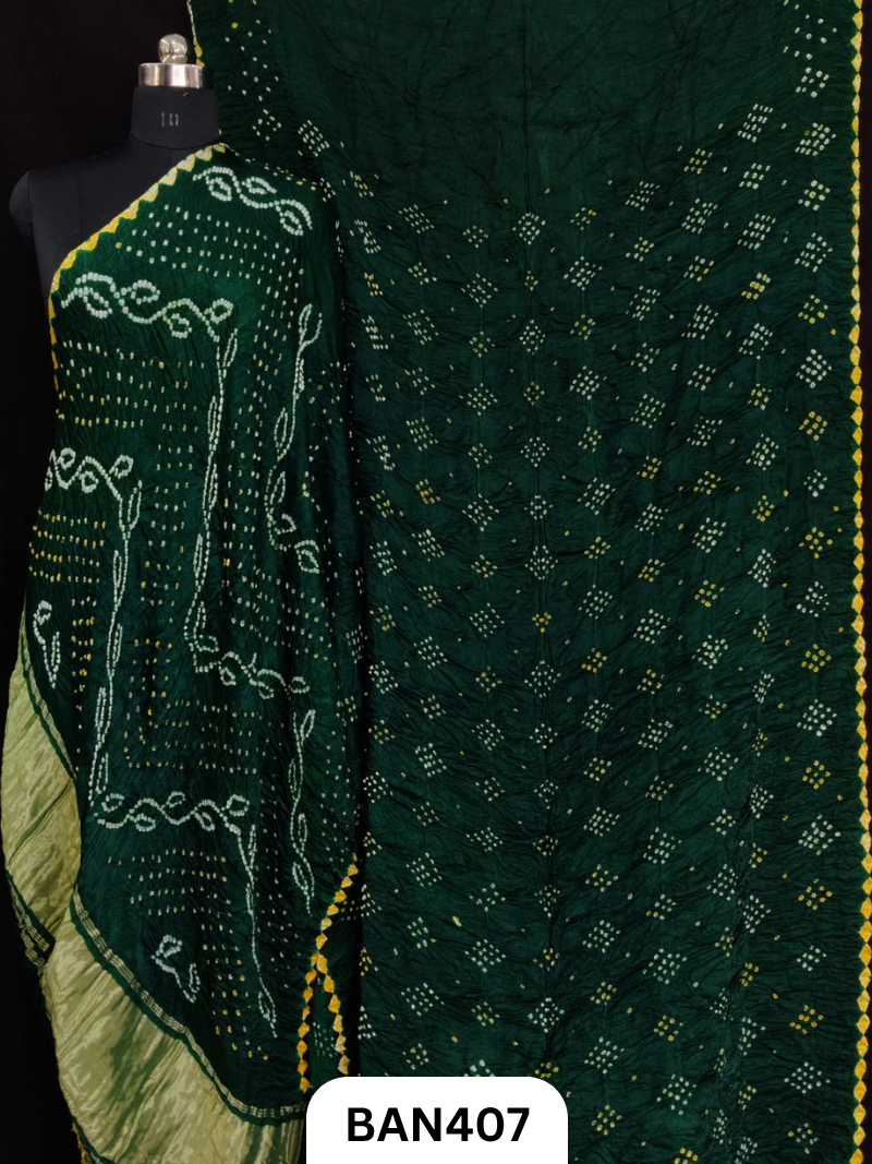 Semi Gaji Silk Tissue Pallu 9/16 Dani Saree With Edging
