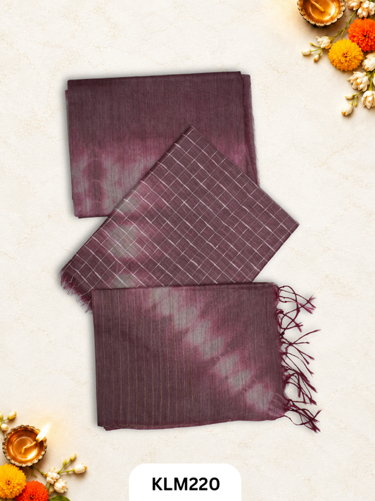 Semi Tussar Salwar Unstitched 3Pc Set
