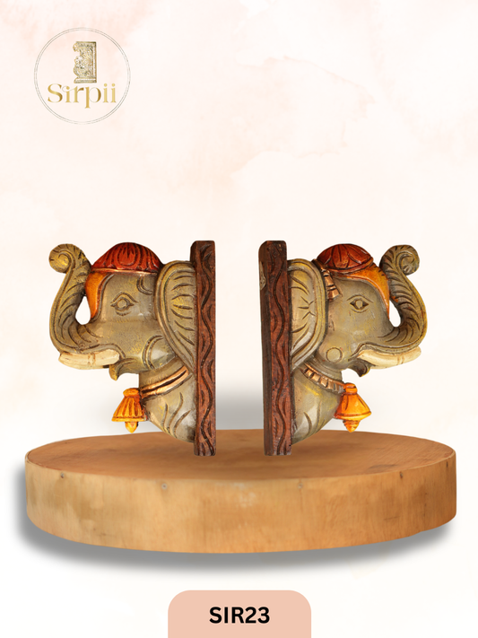Wooden Elephant Wall Hanging Decor - Height 10" INCH, WIDTH 8"INCH