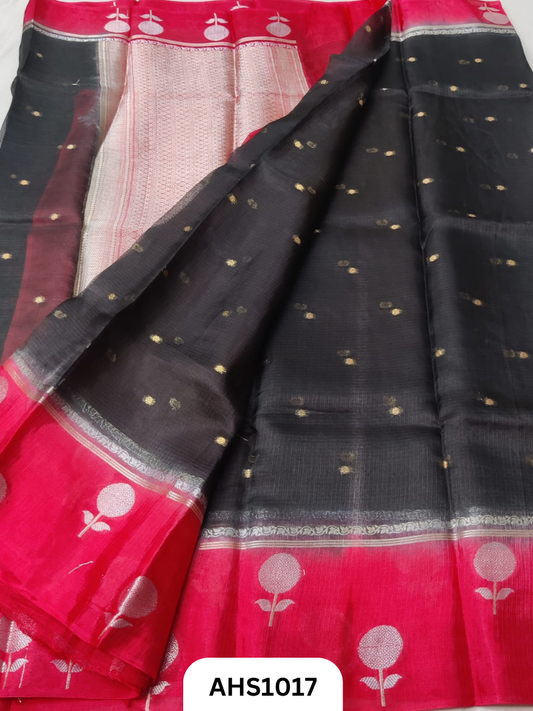 Kota Kataan Silk Weaving Saree With Blouse