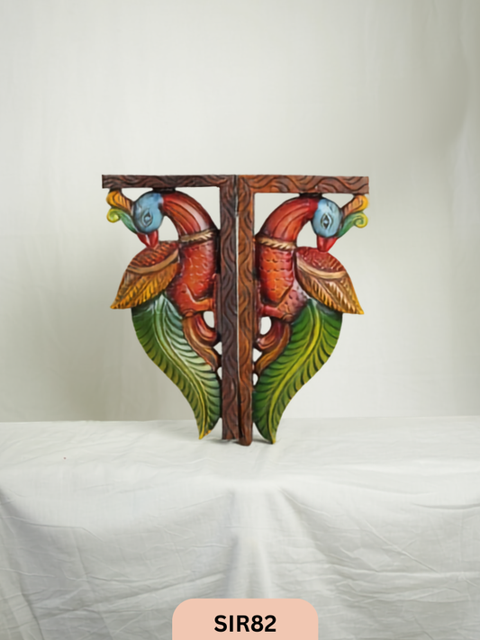 Wooden Parrot Wall Hanging Decor - Height 14" INCH, WIDTH 7"INCH
