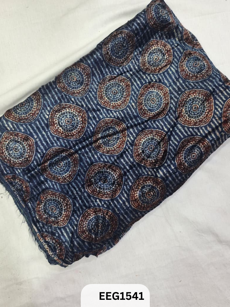 VELVET AJRAKH PRINT FABRIC-1MTR
