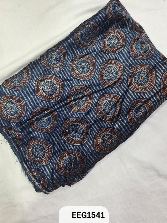 VELVET AJRAKH PRINT FABRIC-1MTR