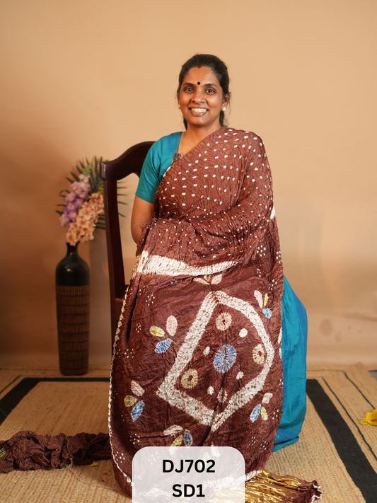 BANDHANI & AJRAKH MODAL SAREES | LAGDI PATTA | SHIBORI