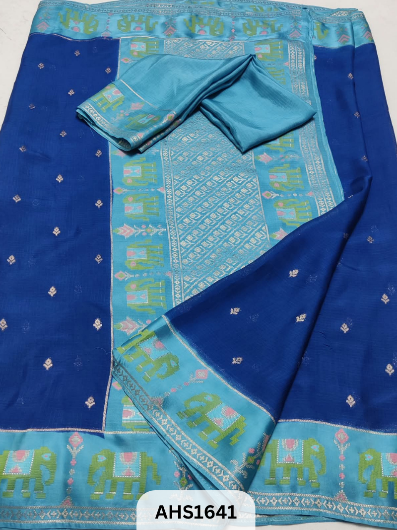Pure Kota Manipuri Silk Weaving Saree With Blouse