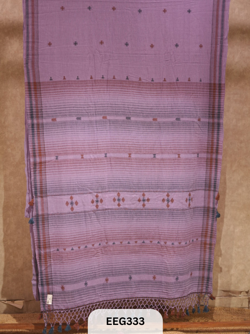 HANDWOVEN KALA COTTON WITH EXTRA WEFT SAREE