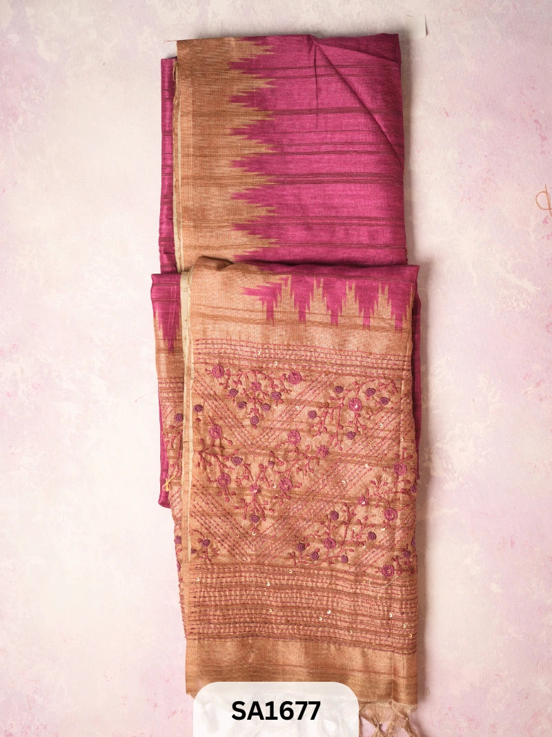 JUTE LINEN SAREE